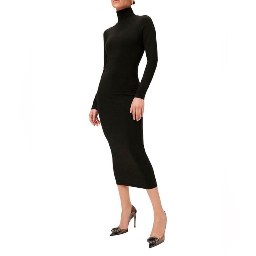 Good American Black Midi Dress